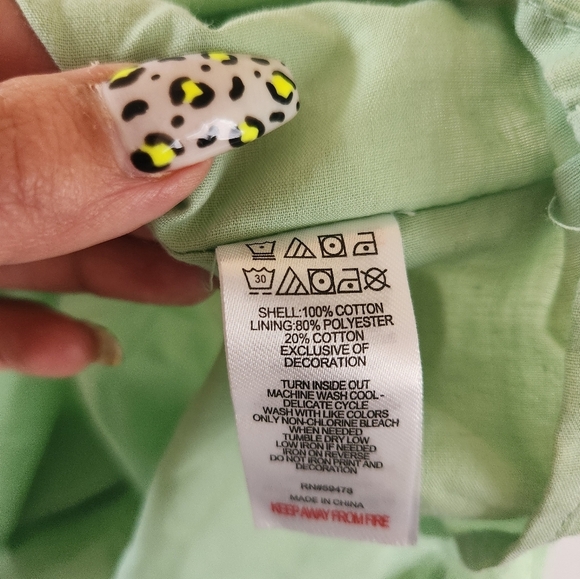 Haute Hippie Kids Green Peasant Tiered Ruffle Dress Girls Size 12 Boho Bohemian - Picture 10 of 12